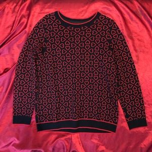 Allover Heart Vintage Sweater